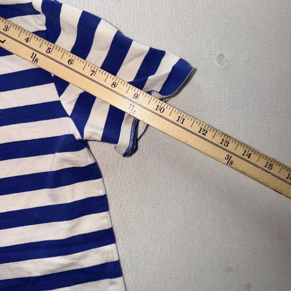Old Navy Trademark T-Shirt Reissue Modern Boys L Blue Striped Crew Neck